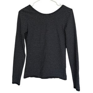 Victoria’s Secret Striped Low Back Long Sleeve Shirt size S y2k